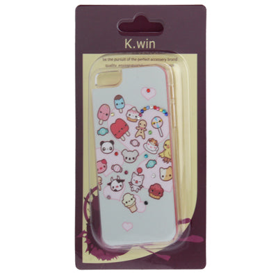 Dessert Pattern Diamond Encrusted Plastic Case for iPhone 5 & 5s & SE