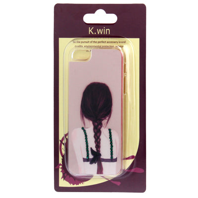 Girl Pattern Diamond Encrusted Plastic Case for iPhone 5 & 5s & SE