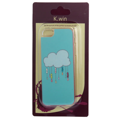 Rain Cloud Pattern Diamond Encrusted Plastic Case for iPhone 5 & 5s & SE
