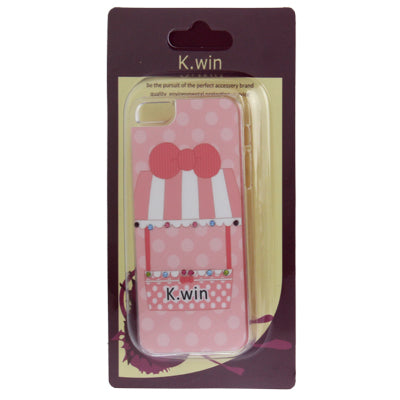 Dessert House Pattern  Diamond Encrusted Plastic Case for iPhone 5 & 5s & SE
