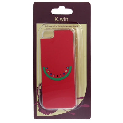 Smile Face Pattern Diamond Encrusted Plastic Case for iPhone 5 & 5s & SE