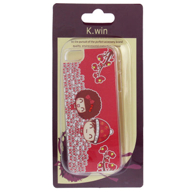 Happy New Year Pattern Diamond Encrusted Plastic Case for iPhone 5 & 5s & SE