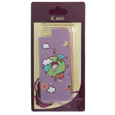 Nice Earth Pattern Diamond Encrusted Plastic Case for iPhone 5 & 5s & SE