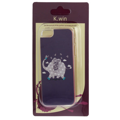 Running Elephant Pattern Diamond Encrusted Plastic Case for iPhone 5 & 5s & SE