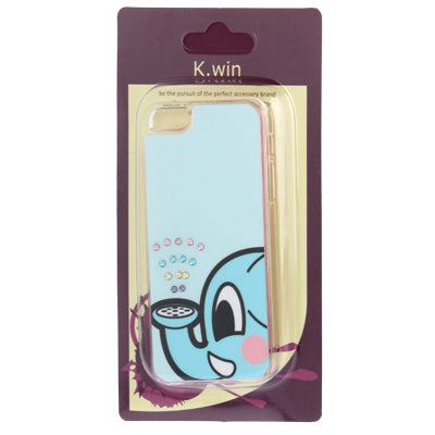 Elephant Pattern Diamond Encrusted Plastic Case for iPhone 5 & 5s & SE