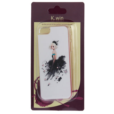 Black Swan Girl Pattern Diamond Encrusted Plastic Case for iPhone 5 & 5s & SE