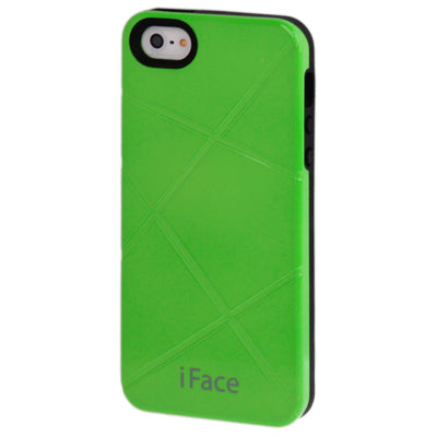 iFace Series Geometric Pattern Pure Color Plastic Protected Case for iPhone 5 & 5s & SE (Green)