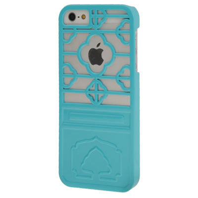 Ancient Door Style Flower Pattern Hollow Plastic Case for iPhone 5