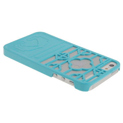 Ancient Door Style Flower Pattern Hollow Plastic Case for iPhone 5