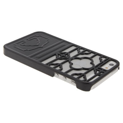 Ancient Door Style Flower Pattern Hollow Plastic Case for iPhone 5