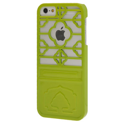 Ancient Door Style Flower Pattern Hollow Plastic Case for iPhone 5