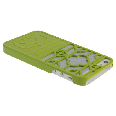 Ancient Door Style Flower Pattern Hollow Plastic Case for iPhone 5