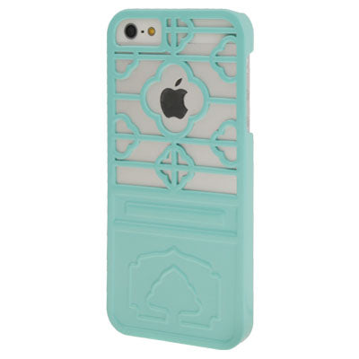 Ancient Door Style Flower Pattern Hollow Plastic Case for iPhone 5