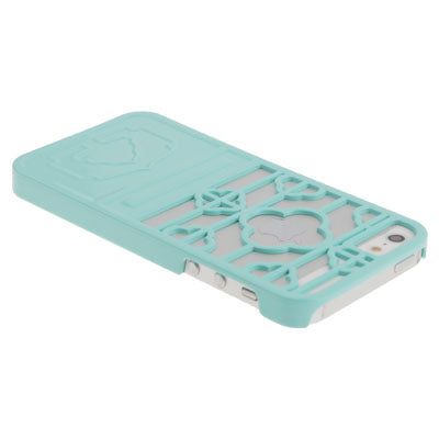 Ancient Door Style Flower Pattern Hollow Plastic Case for iPhone 5