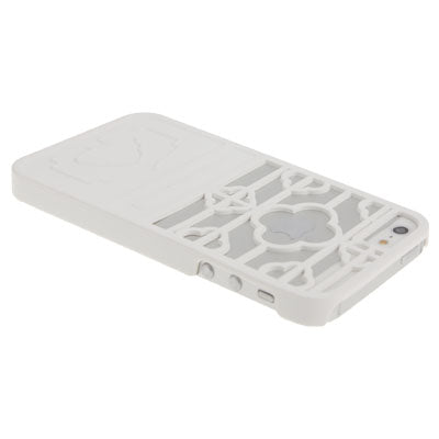 Ancient Door Style Flower Pattern Hollow Plastic Case for iPhone 5