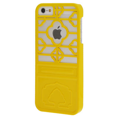 Ancient Door Style Flower Pattern Hollow Plastic Case for iPhone 5