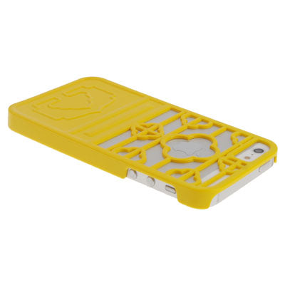 Ancient Door Style Flower Pattern Hollow Plastic Case for iPhone 5