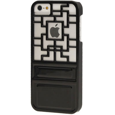 Ancient Door Style Geometric Pattern Hollow Plastic Case for iPhone 5
