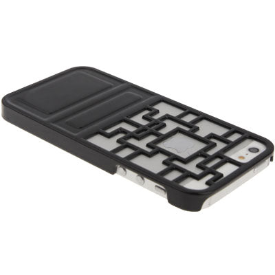 Ancient Door Style Geometric Pattern Hollow Plastic Case for iPhone 5