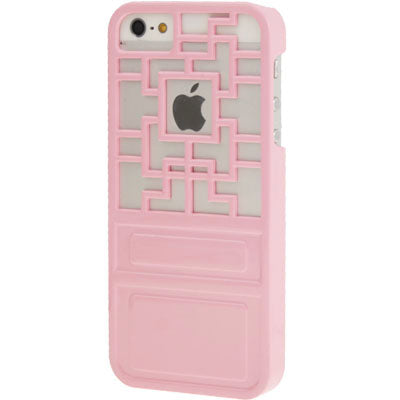 Ancient Door Style Geometric Pattern Hollow Plastic Case for iPhone 5