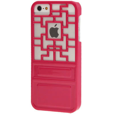 Ancient Door Style Geometric Pattern Hollow Plastic Case for iPhone 5