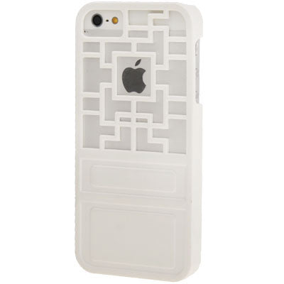 Ancient Door Style Geometric Pattern Hollow Plastic Case for iPhone 5
