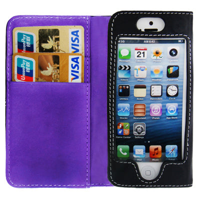 Horizontal Flip Soft Leather Case with Credit Card Slots for