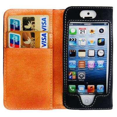 Horizontal Flip Soft Leather Case with Credit Card Slots for