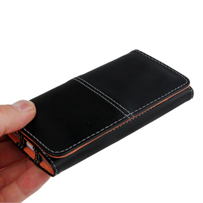 Horizontal Flip Soft Leather Case with Credit Card Slots for