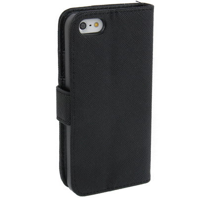Cross Texture Flip Horizontal Leather Case with Credit Card Slot for iPhone 5 & 5s & SE & SE