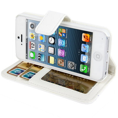 Cross Texture Flip Horizontal Leather Case with Credit Card Slot for iPhone 5 & 5s & SE & SE