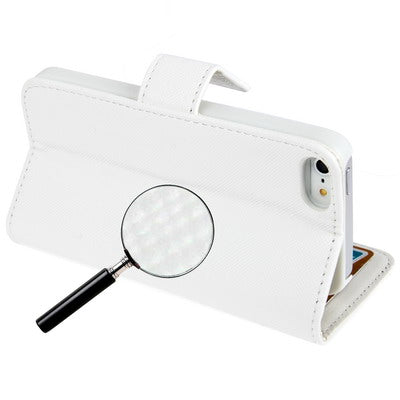Cross Texture Flip Horizontal Leather Case with Credit Card Slot for iPhone 5 & 5s & SE & SE