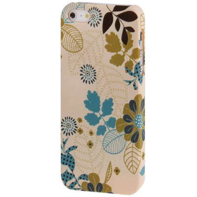 Flowers Series Leaf Pattern Scratch Resistance Plastic Protective Case for iPhone 5 & 5s & SE