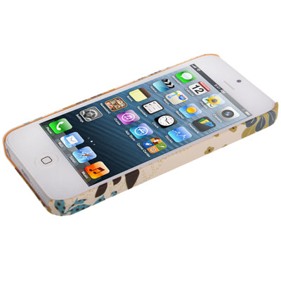 Flowers Series Leaf Pattern Scratch Resistance Plastic Protective Case for iPhone 5 & 5s & SE
