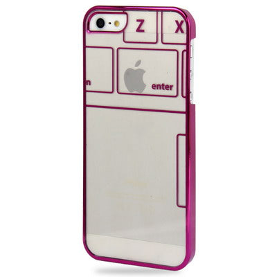 Keyboard Style Ultra Slim Transparent Plastic Case for iPhone 5