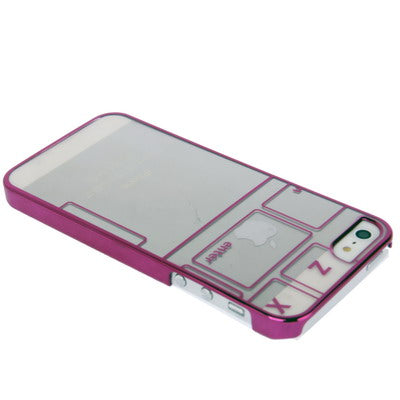 Keyboard Style Ultra Slim Transparent Plastic Case for iPhone 5