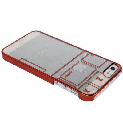 Keyboard Style Ultra Slim Transparent Plastic Case for iPhone 5