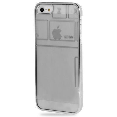 Keyboard Style Ultra Slim Transparent Plastic Case for iPhone 5