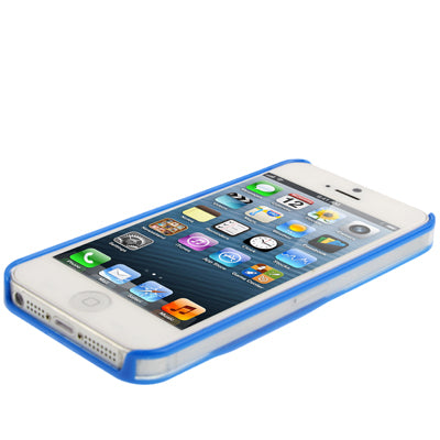 Emboss Apple Style Translucent Protective Case for iPhone 5 & 5