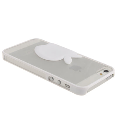Emboss Apple Style Translucent Protective Case for iPhone 5 & 5
