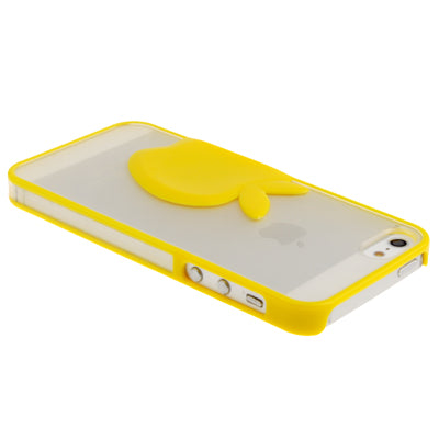 Emboss Apple Style Translucent Protective Case for iPhone 5 & 5