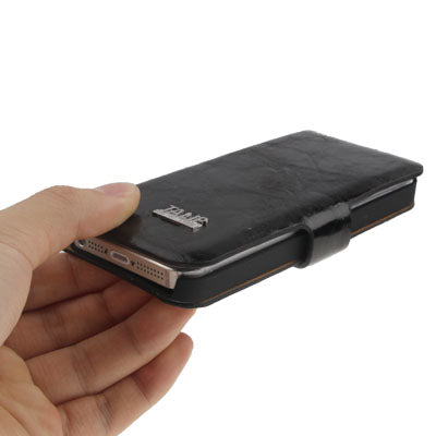 Horizontal Flip Leather Case with Credit Card Slots & Holder for iPhone 5 & 5s & SE & SE