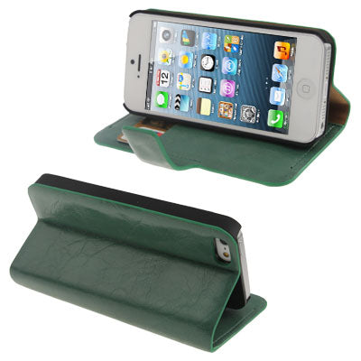 Horizontal Flip Leather Case with Credit Card Slots & Holder for iPhone 5 & 5s & SE & SE
