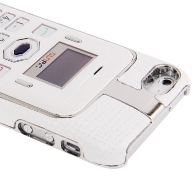 2 in 1 Pasting Skin Plastic Case + P5 GSM Mobile Phone for iPhone 5, Bluetooth + Alarm Clock + SMS Function, Dual Frequency: GSM 900 / 1800MHz(White)