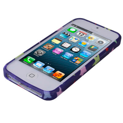 Cath Kidston Series Stars Pattern TPU Shell for iPhone 5 & 5s & SE(Purple)