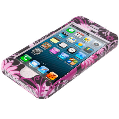 2 in 1 (Front + Back) Butterfly Pattern Detachable Plastic Protective Case for iPhone 5 & 5s & SE