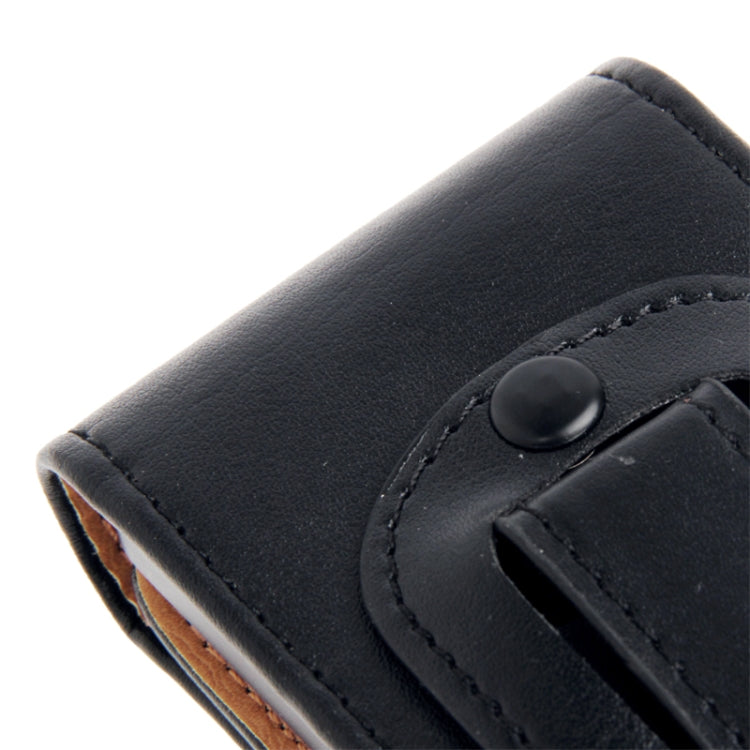 Waist Pack Leather Case with Belt Clip for iPhone 5 & 5C & 5S (Black)