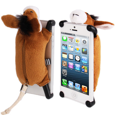 Three-dimensional Plush Donkey Doll Protected Case for iPhone 5 & 5s & SE