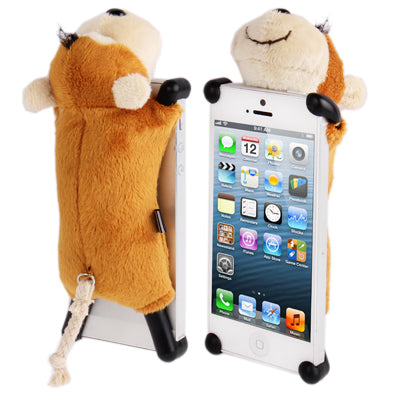 Three-dimensional Plush Monkey Doll Protected Case for iPhone 5 & 5s & SE