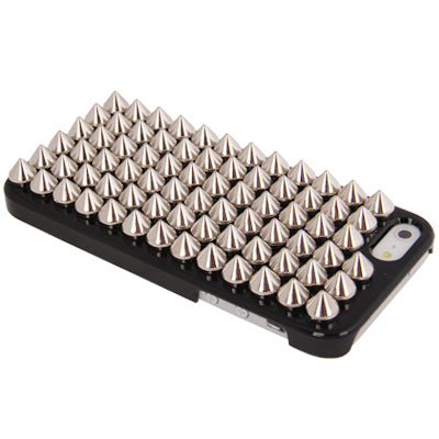 Silver Punk Pyramid Studded Style Studs Rivet Hard Back Case for iPhone 5 & 5s & SE